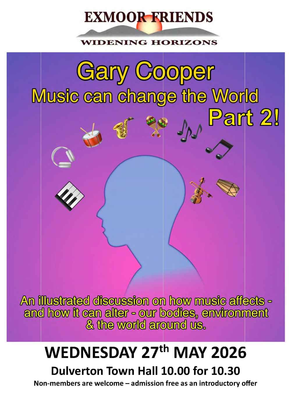 Gary Cooper talk: Music Can Change the World, part 2, Exmoor Friends